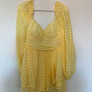 Yellow romper dress